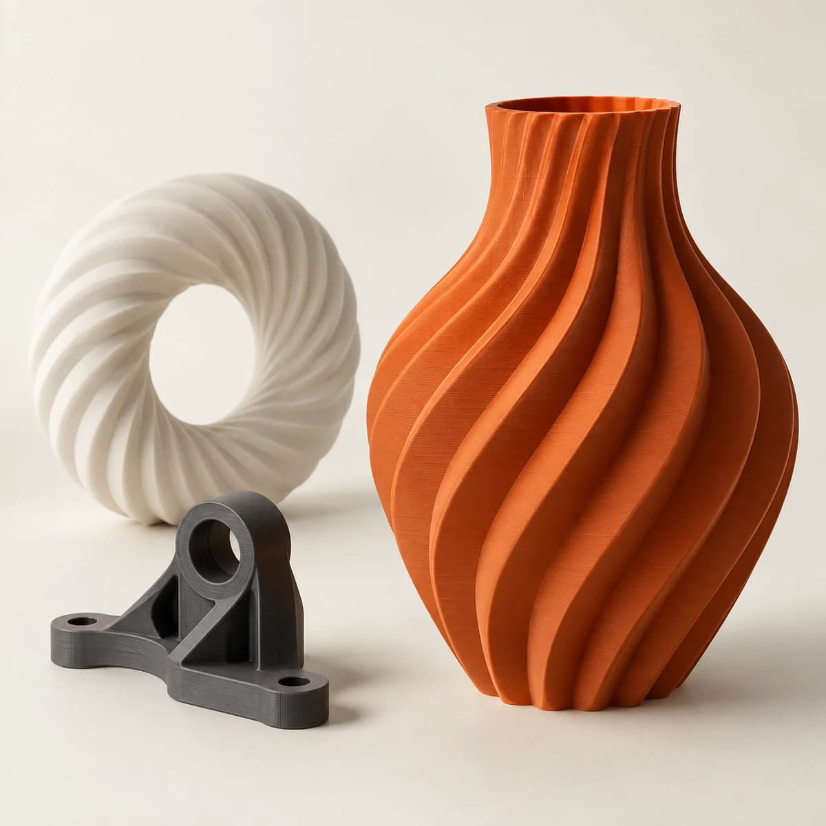 Objets décoratifs colorés imprimés en 3D